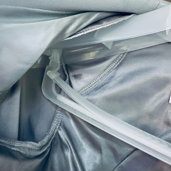 BCBGeneration Gray Open Front Colarless Tuxedo Blazer Jacket Long Sleeves XS - Picture 6 of 11